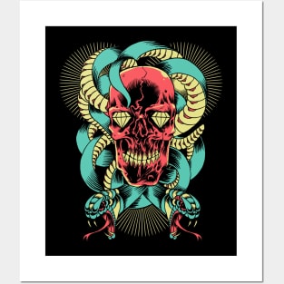 Red Skull Diamond Posters and Art